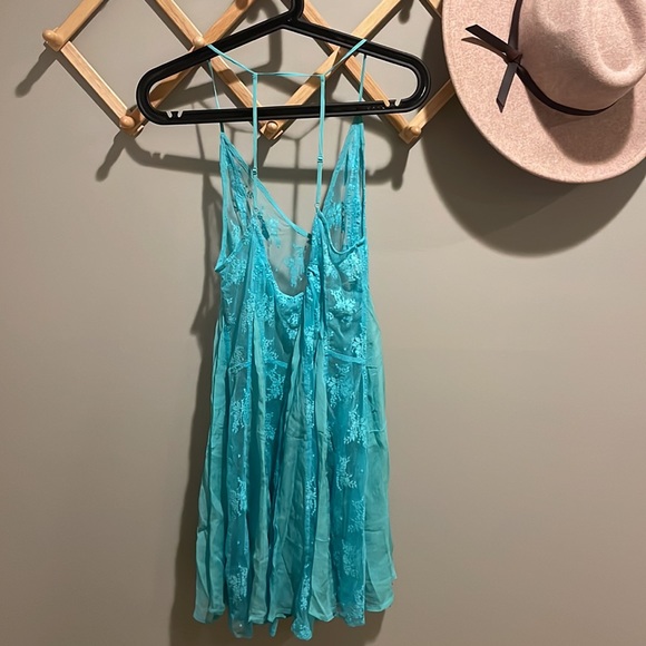 Free People Intimately Turquoise Slip - Picture 4 of 9